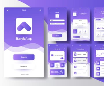Banking app interface concept