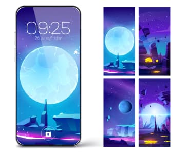 Screen illustrations photo